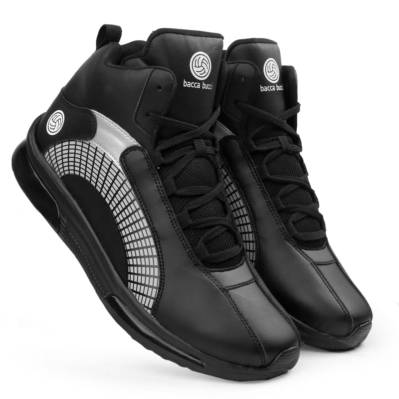 Bacca Bucci Black Superstar 2.0 High-Top Sneakers for Men | Best Price UAE